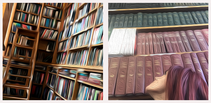 psychology library shelves  by D. Campello